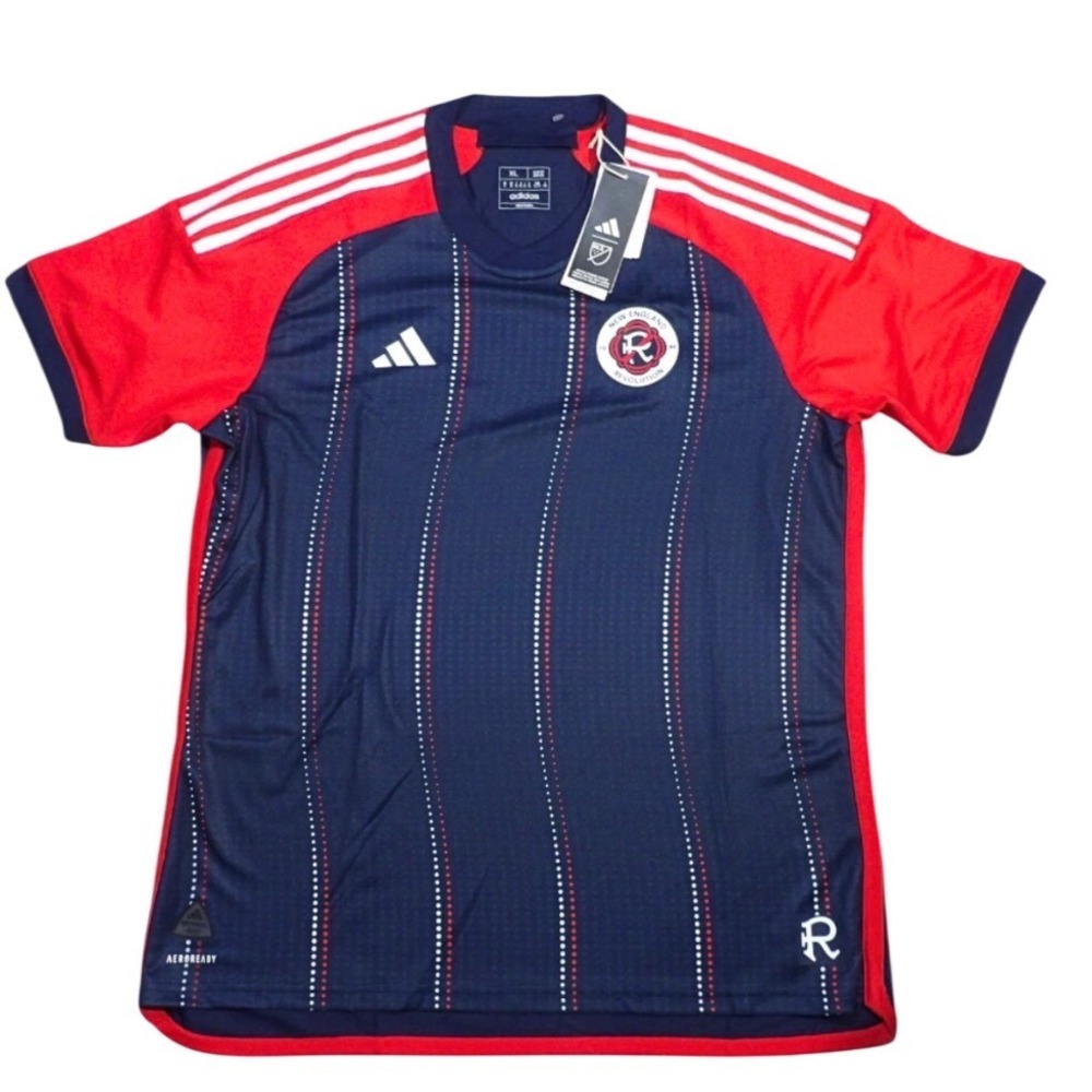 Adidas Soccer Jersey Mens Small Blue New England Revolution Authentic New